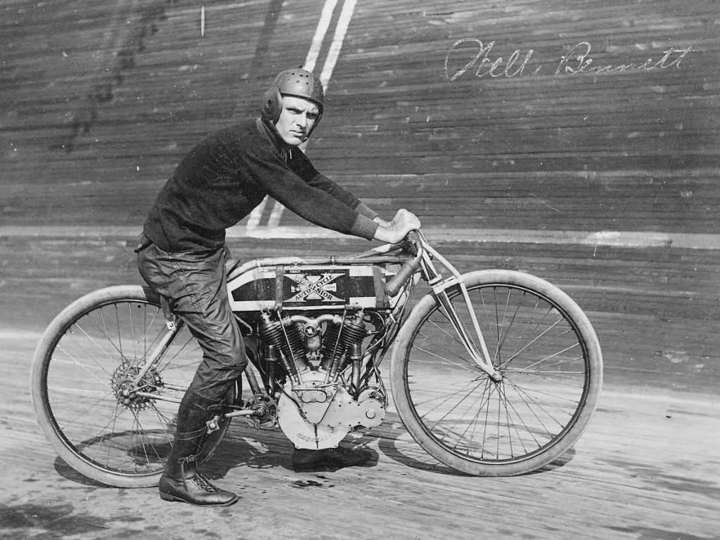 St. Louis Motordrome Racer Wells Bennett - Photograph by J.R. Eike, courtesy of Thomas Kempland