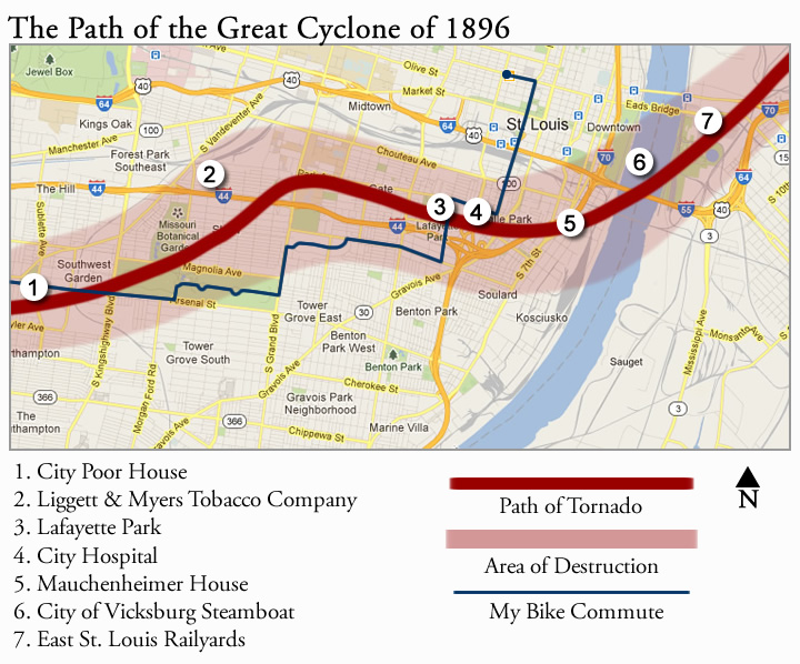Path of the Great Cyclone of 1896