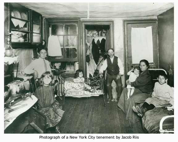 Photograph of a New York City tenement by Jacob Riis
