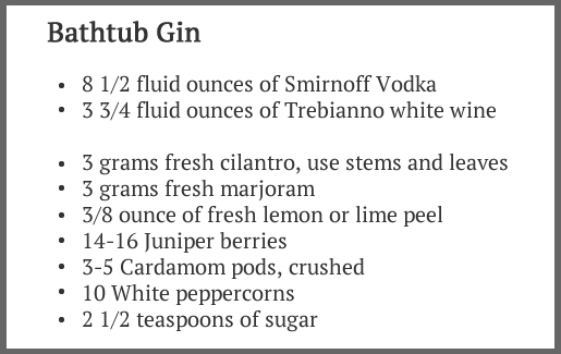 Bathtub Gin recipe