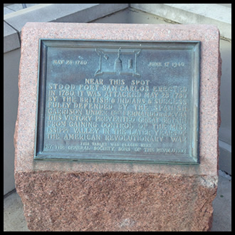 Plaque in front of the St. Louis Hilton