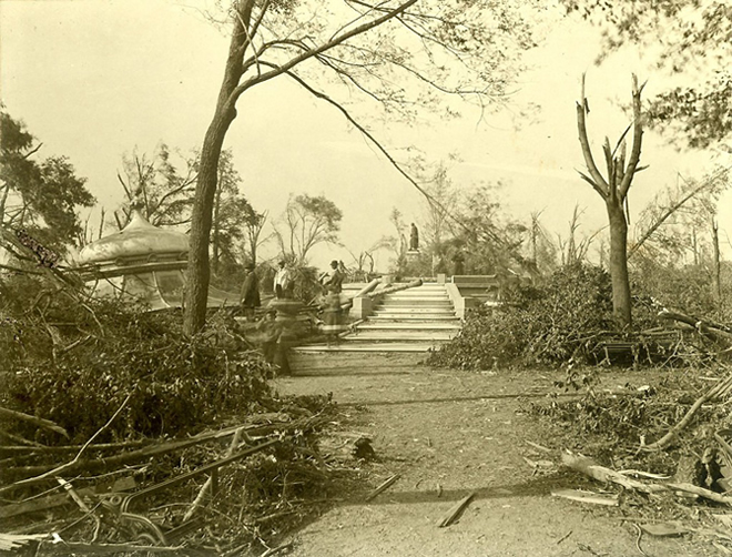 Aftermath of the 1896 Cyclone in Lafayette Square Park
