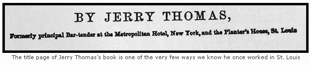 Title Page of Jerry Thomas's Book Title Page of Jerry Thomas's Book