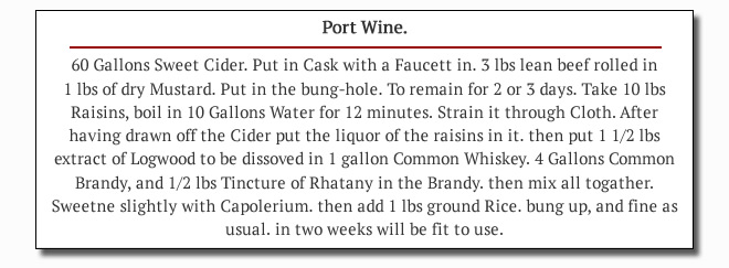 Mersman's Port Wine Recipe