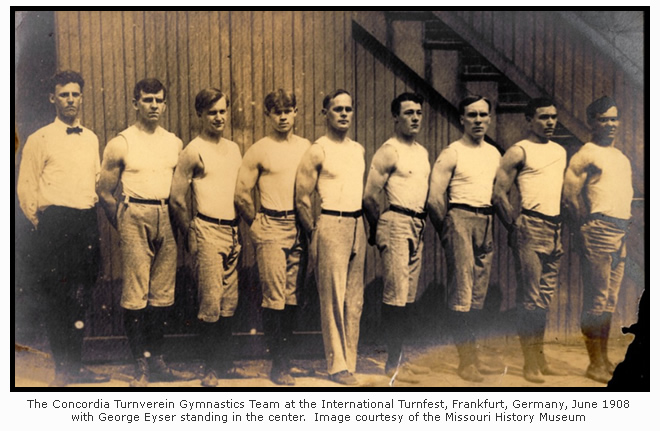 The Concordia Turnverein Gymnastics Team in 1908