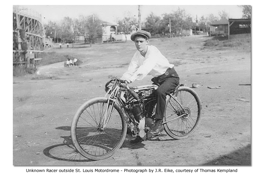 Unknown Racer outside St. Louis Motordrome