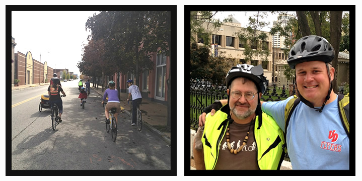 Harold Karabell & I on the Automotive Row Trailnet Ride