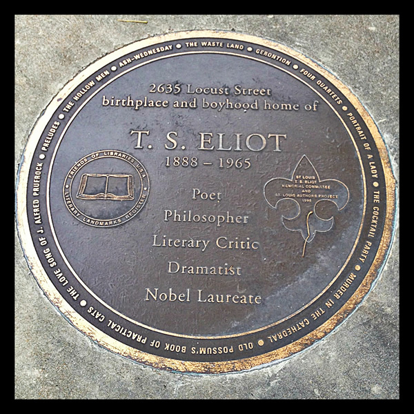 T.S. Eliot Plaque at 2635 Locust