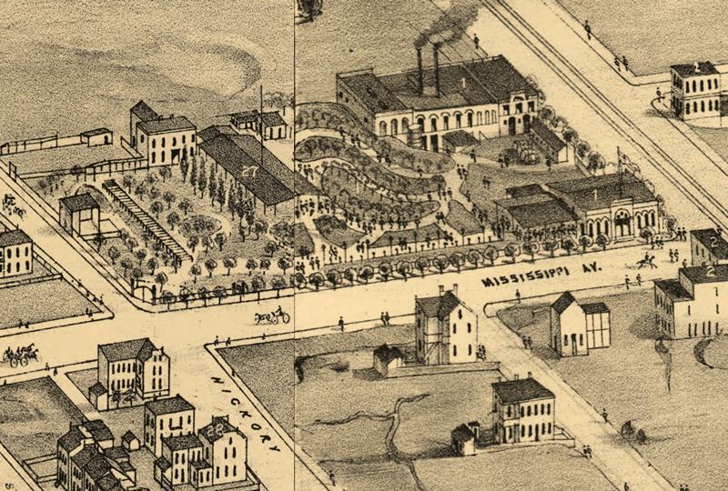 1875 St. Louis Pictorial - Plate 39 & 40 - Combined