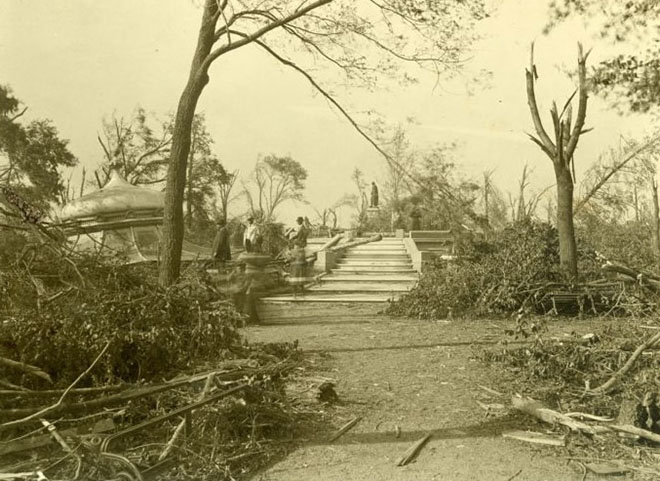 Lafayette Park after the tornado