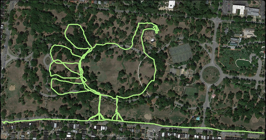 Bike-a-sketch: Happy Turkey Day