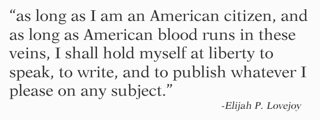 Elijah Lovejoy Quote
