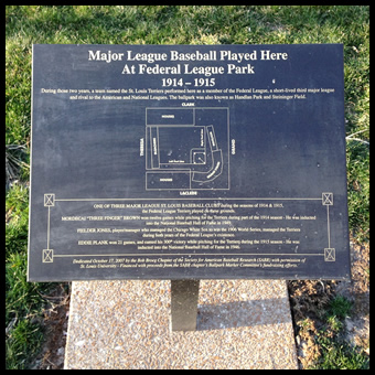 The Plaque at Federal League Park