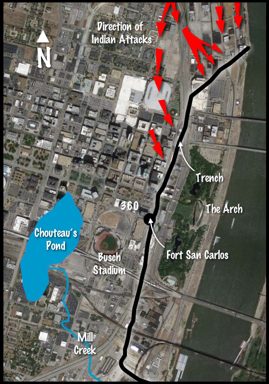 Diagram of the Battle of Fort San Carlos