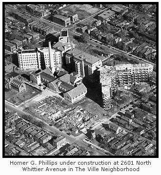 Aerial View of Phillips Hospital Construction
