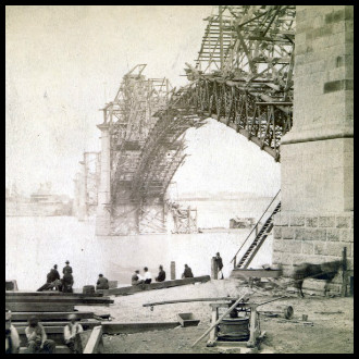 Eads Bridge Construction