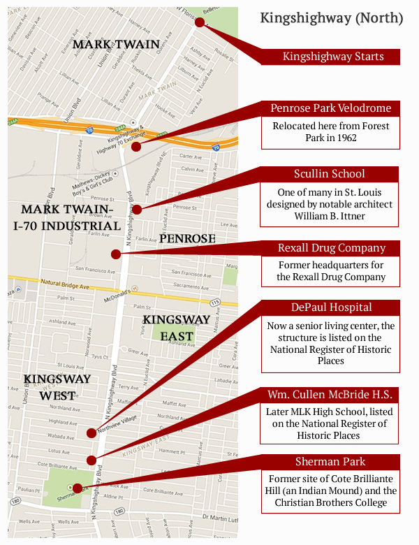 Map of Kingshighway - North