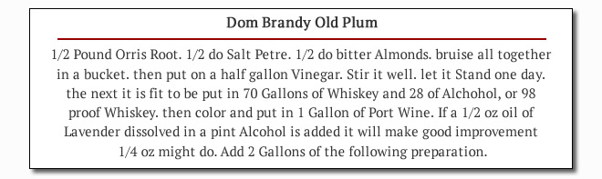 Mersman's Dom Brandy Old Plum Recipe