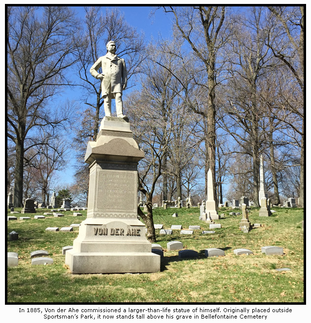 The Von der Ahe grave at Bellefontaine Cemetery