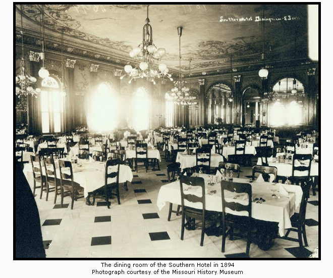 The Southern Hotel Dining Room in 1894