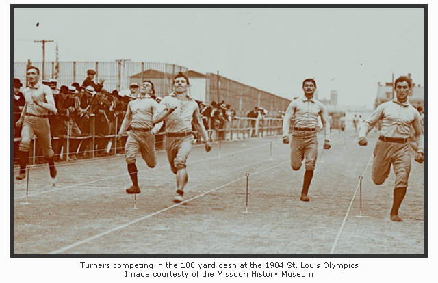 Turners racing in the 100 yard dash